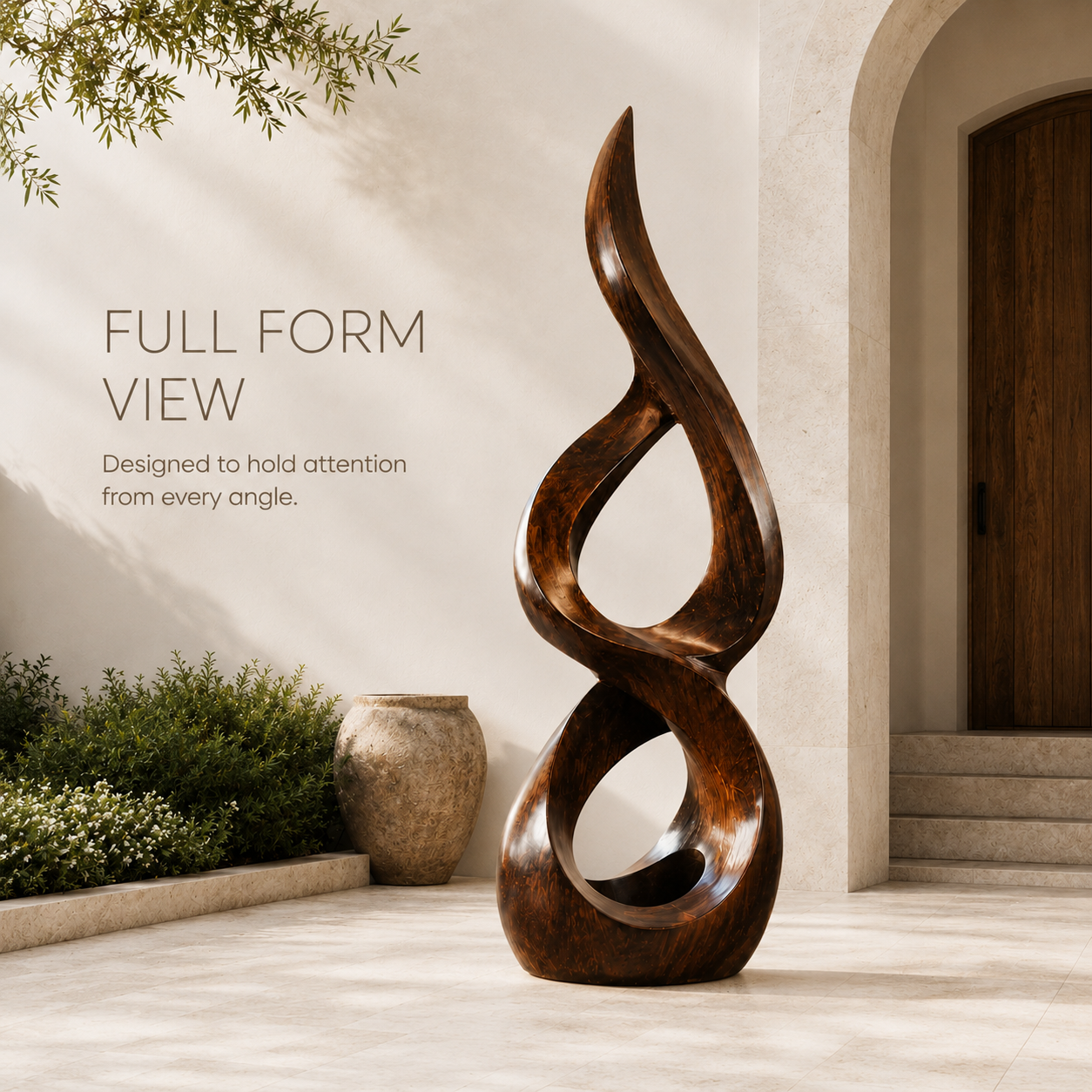 Rustic Veyra Modern Wood Sculpture - Design 059 - product image 03