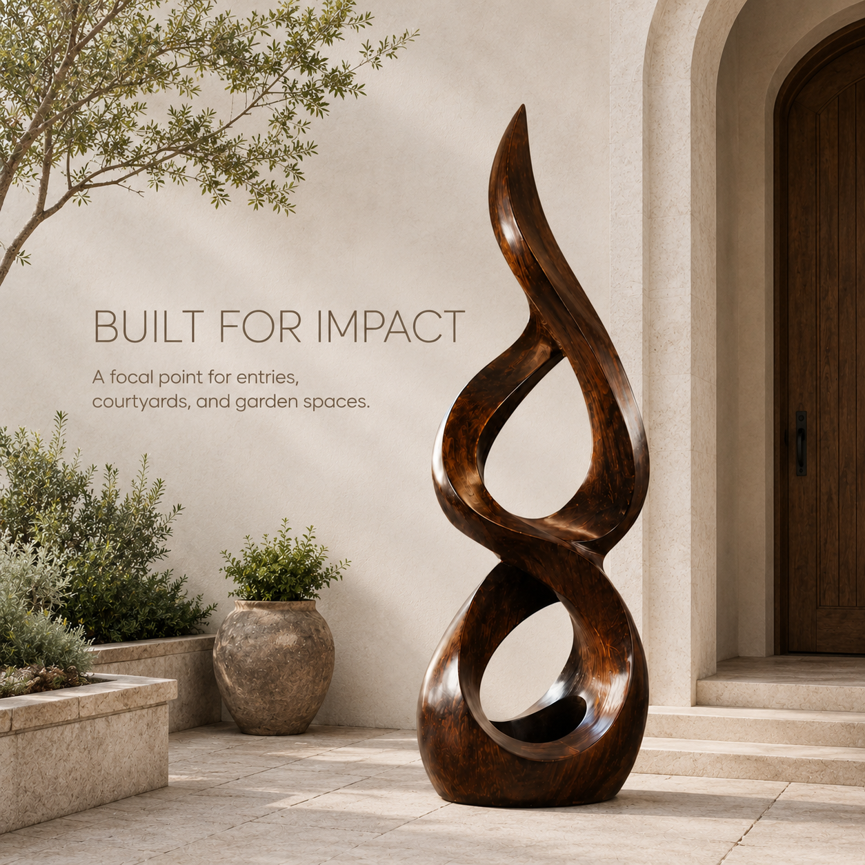 Rustic Veyra Modern Wood Sculpture - Design 059 - product image 04