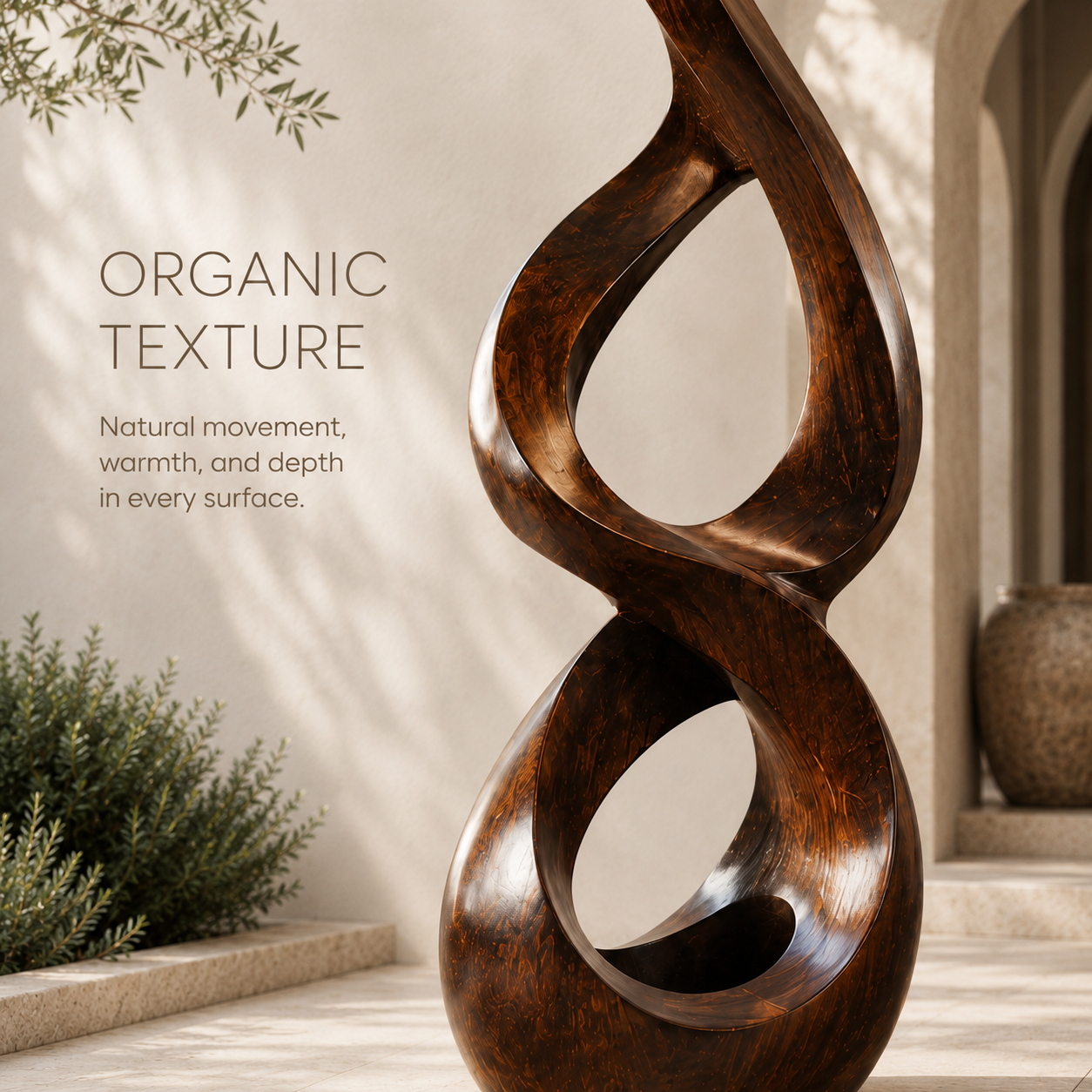 Rustic Veyra Modern Wood Sculpture - Design 059 - product image 05