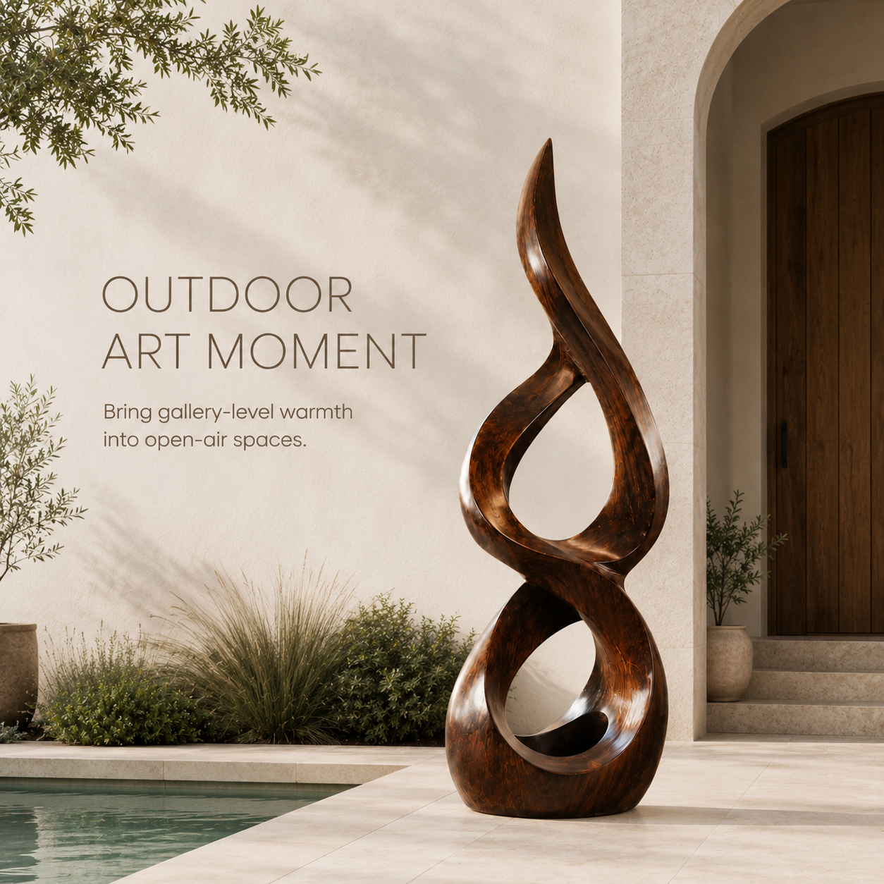 Rustic Veyra Modern Wood Sculpture - Design 059 - product image 07