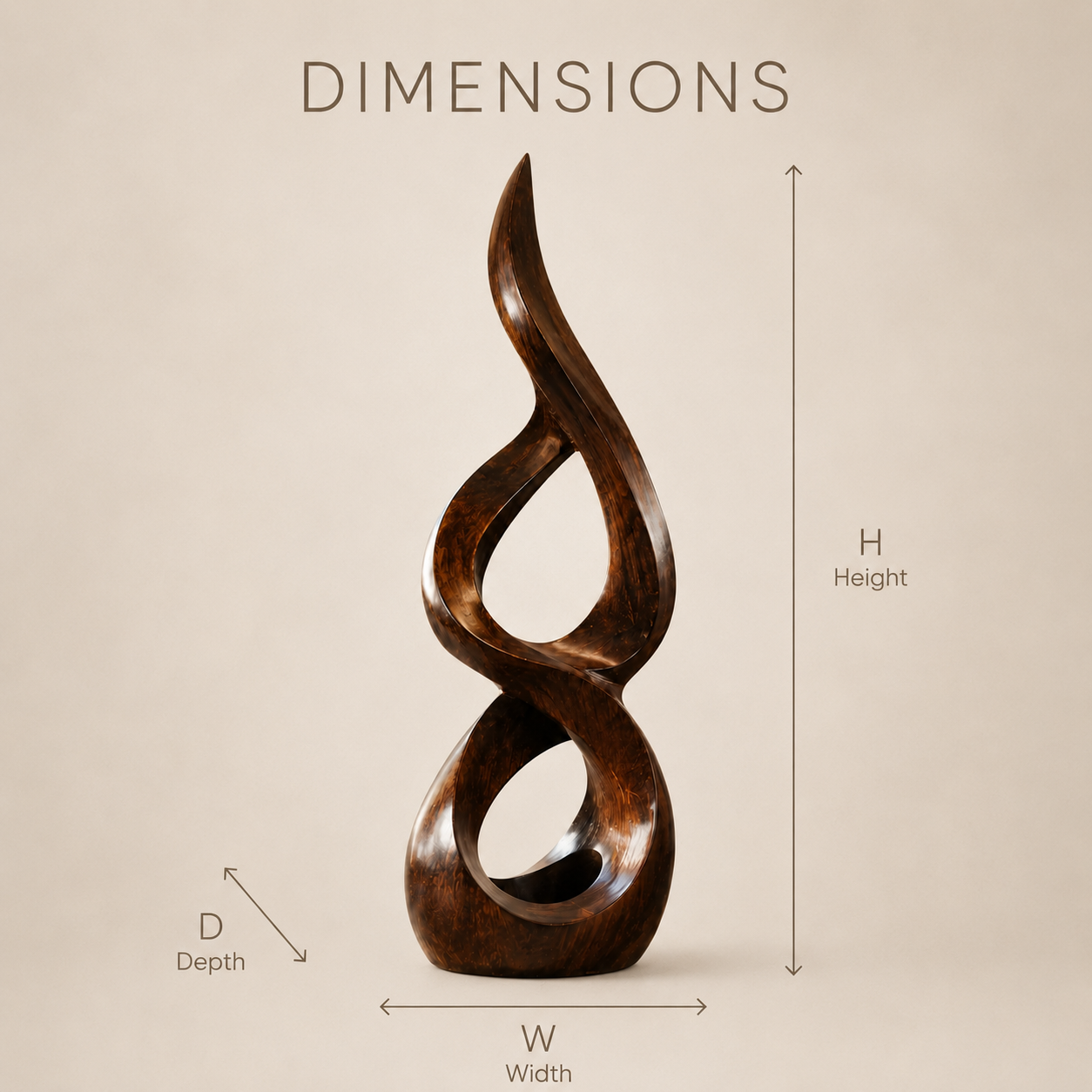 Rustic Veyra Modern Wood Sculpture - Design 059 - product image 08