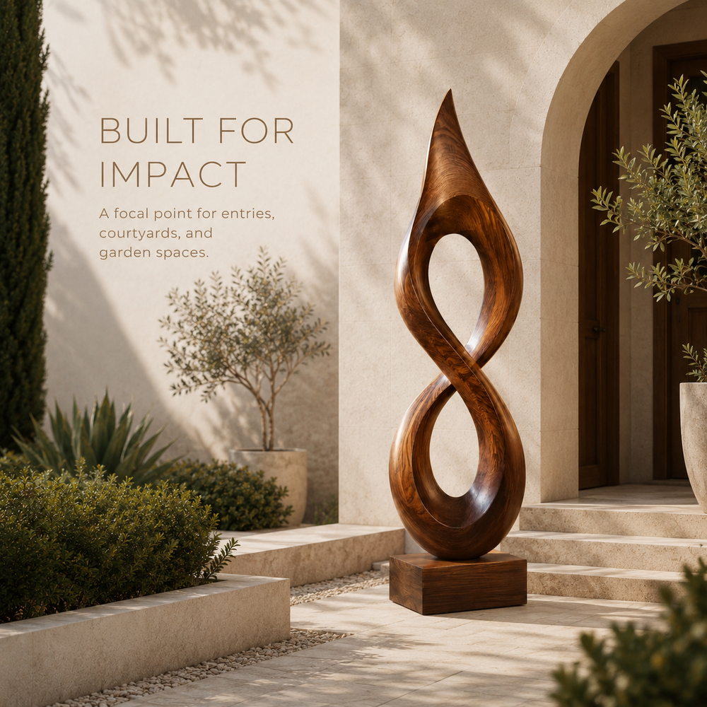 Rustic Liora Warm Abstract Sculpture - Design 061 - product image 04