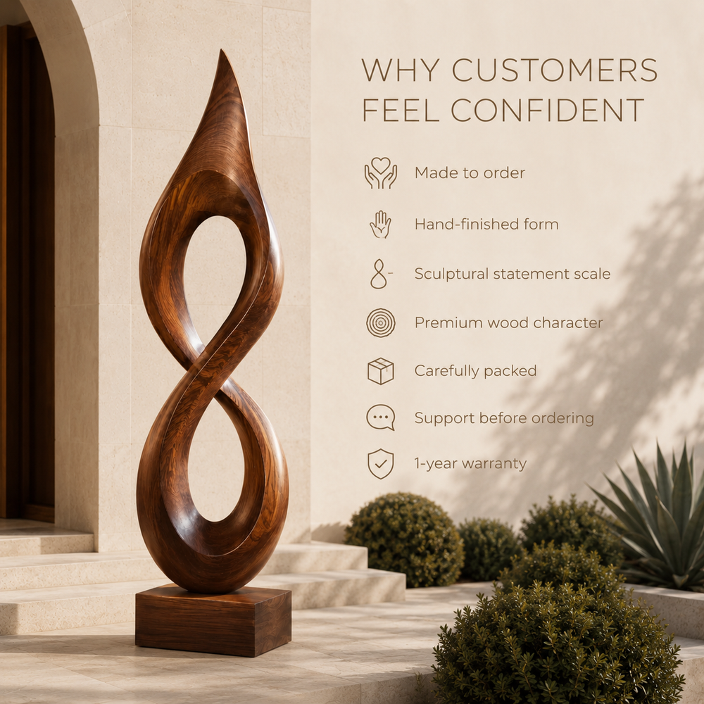 Rustic Liora Warm Abstract Sculpture - Design 061 - product image 09
