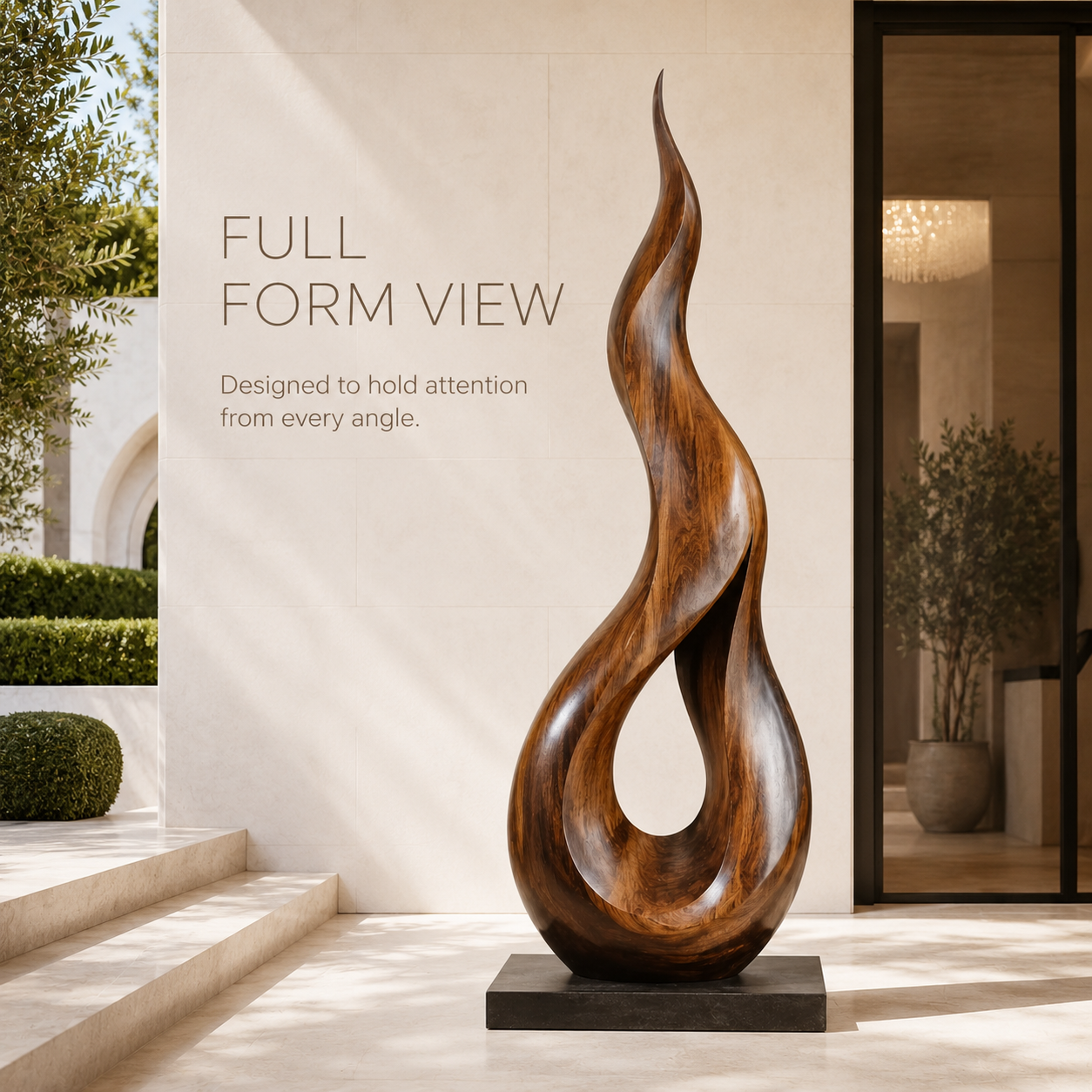 Rustic Rowan Hollow Form Sculpture - Design 062 - product image 03