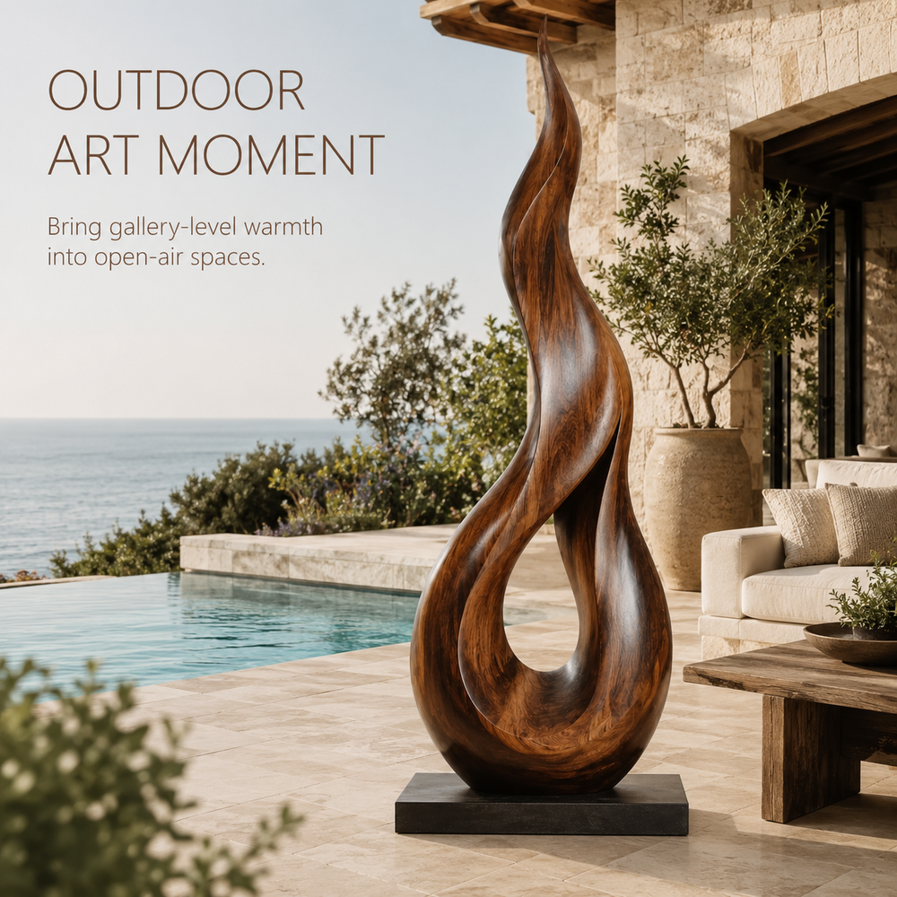 Rustic Rowan Hollow Form Sculpture - Design 062 - product image 07