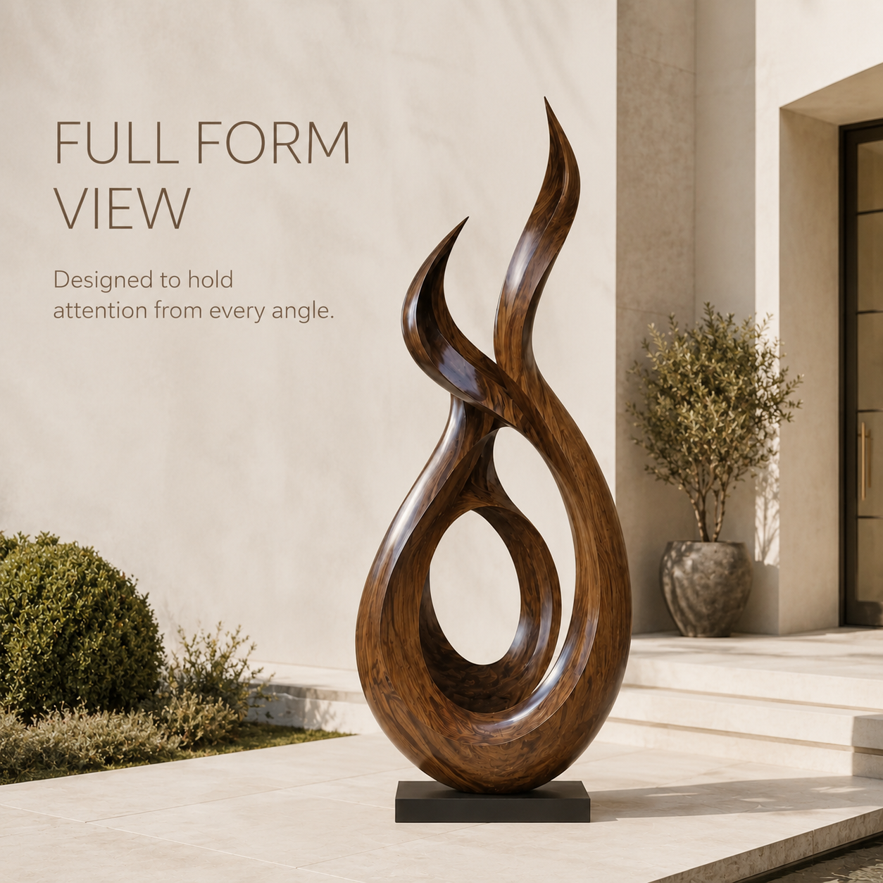 Rustic Arden Abstract Wood Sculpture - Design 064 - product image 03