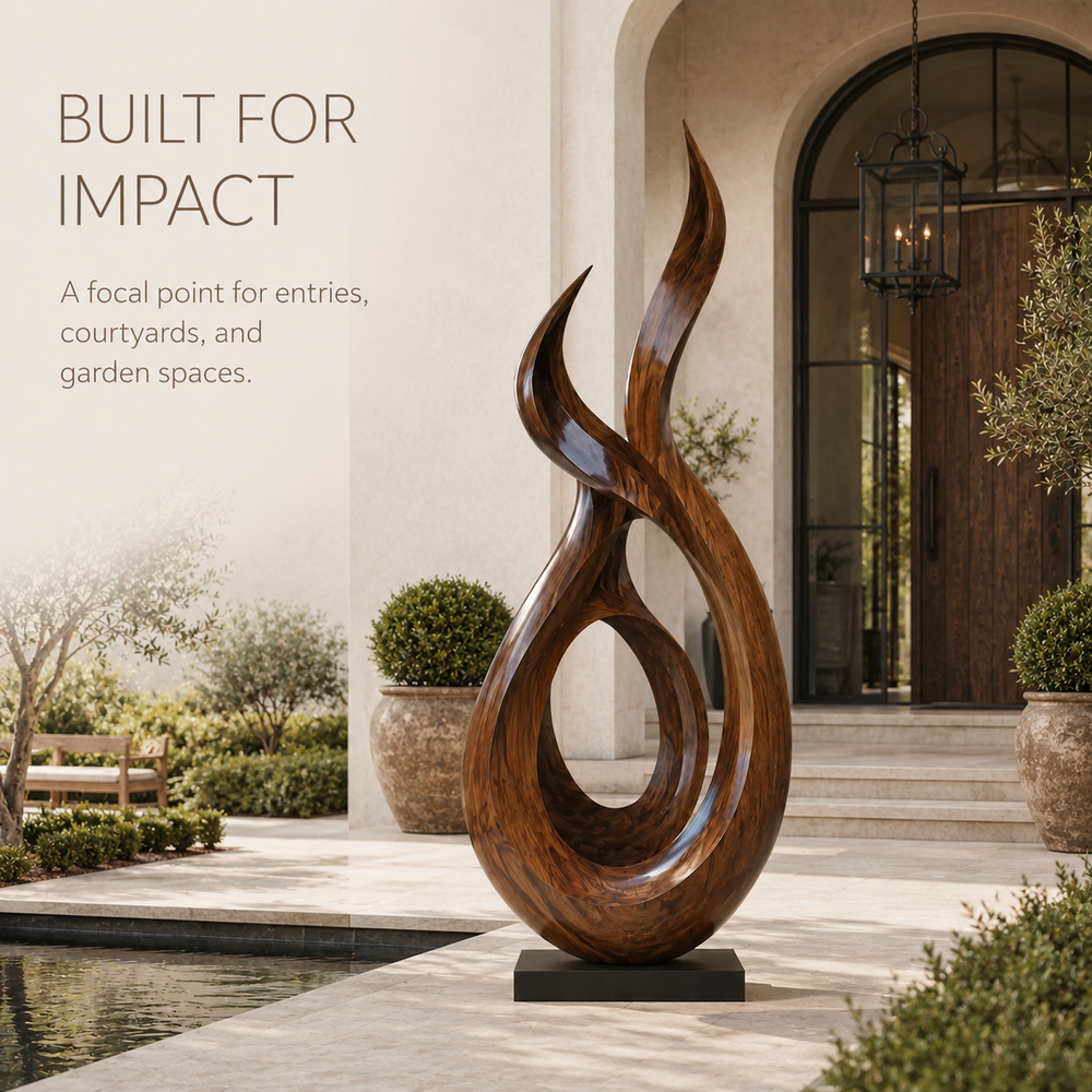 Rustic Arden Abstract Wood Sculpture - Design 064 - product image 04