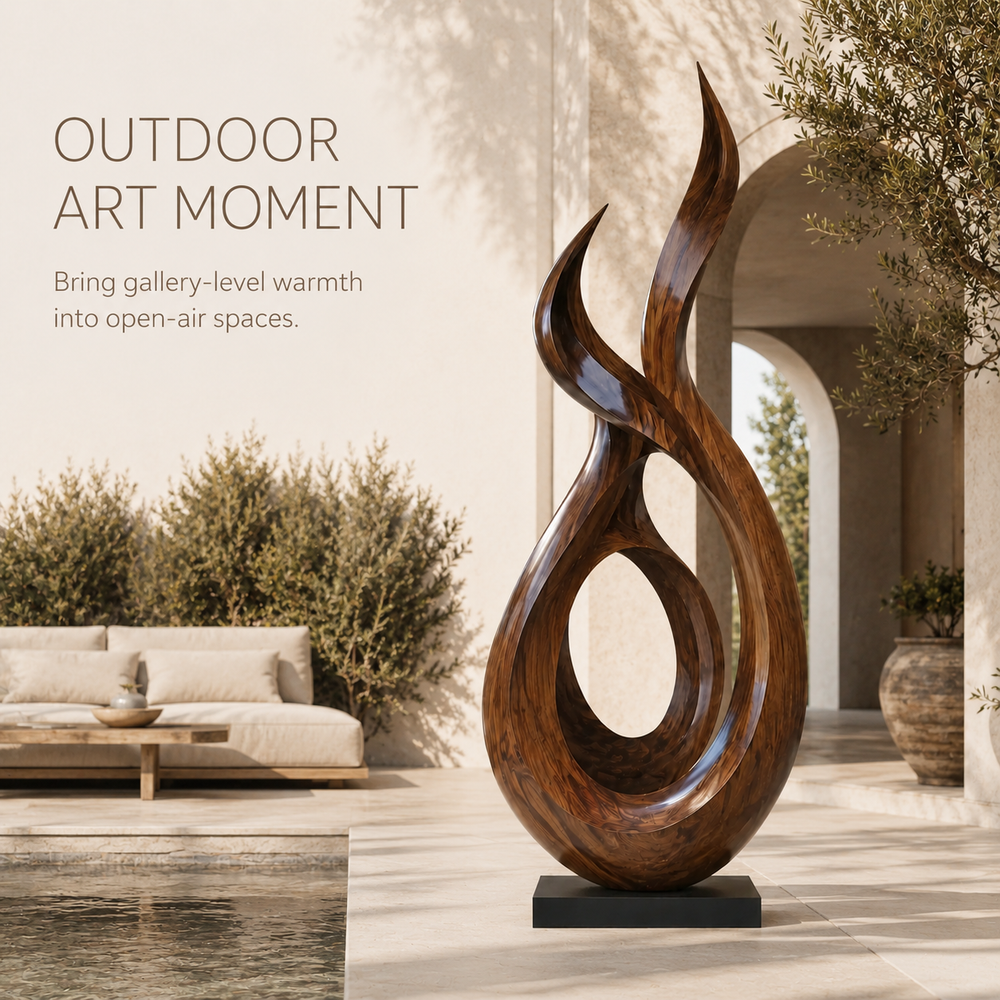 Rustic Arden Abstract Wood Sculpture - Design 064 - product image 07