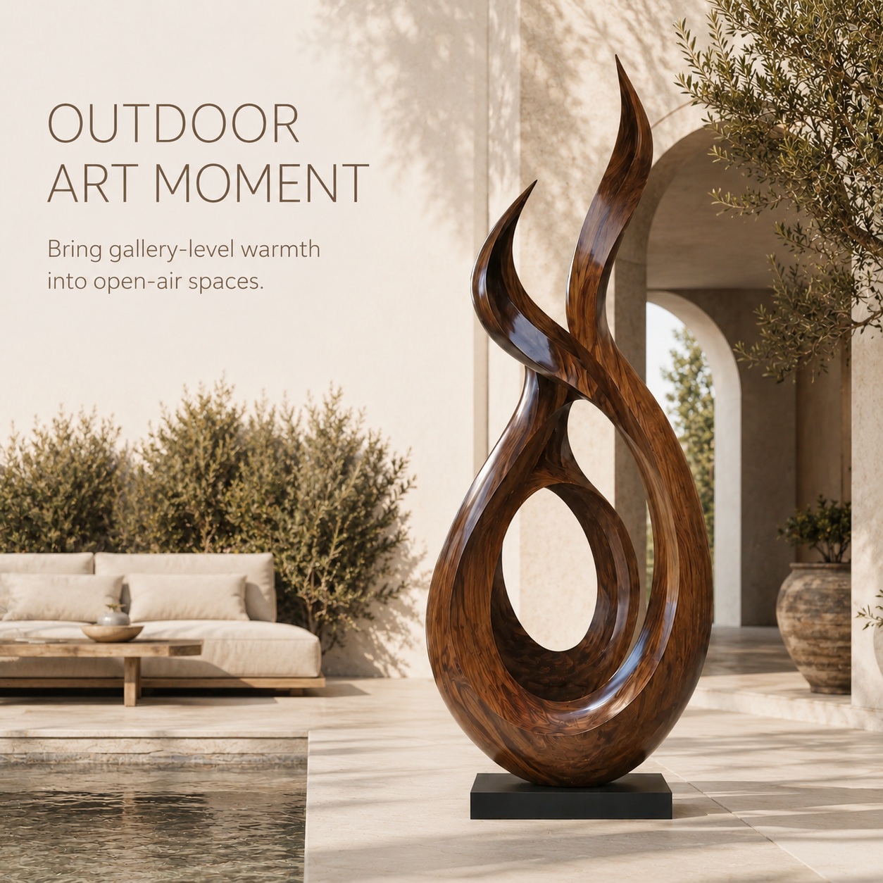 Rustic Arden Abstract Wood Sculpture - Design 064 - product image 07