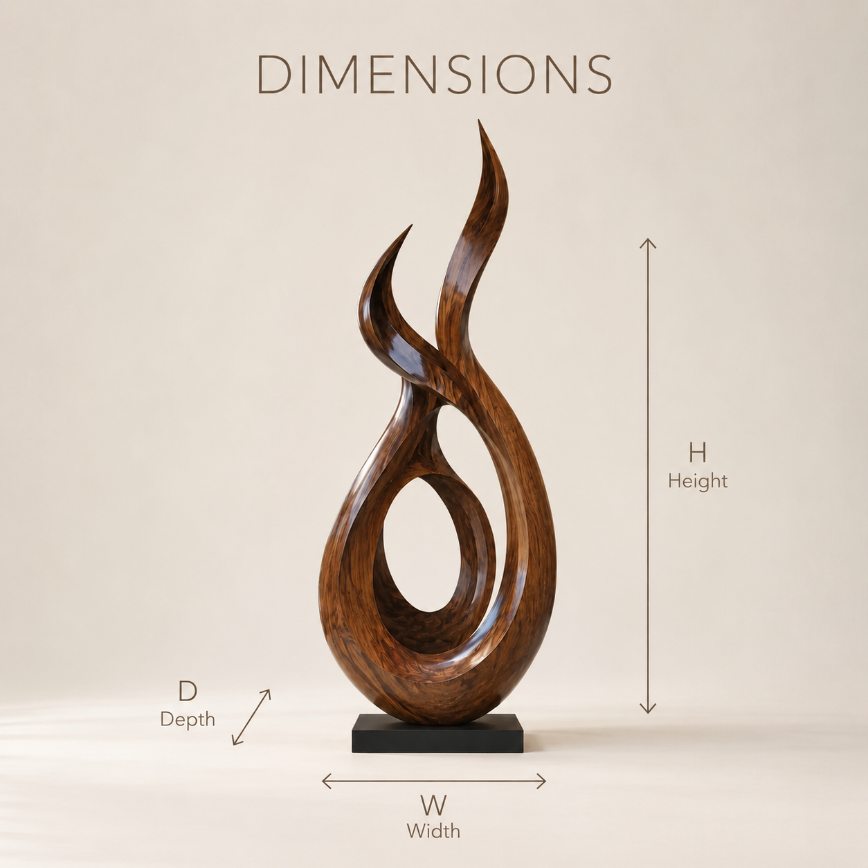 Rustic Arden Abstract Wood Sculpture - Design 064 - product image 08