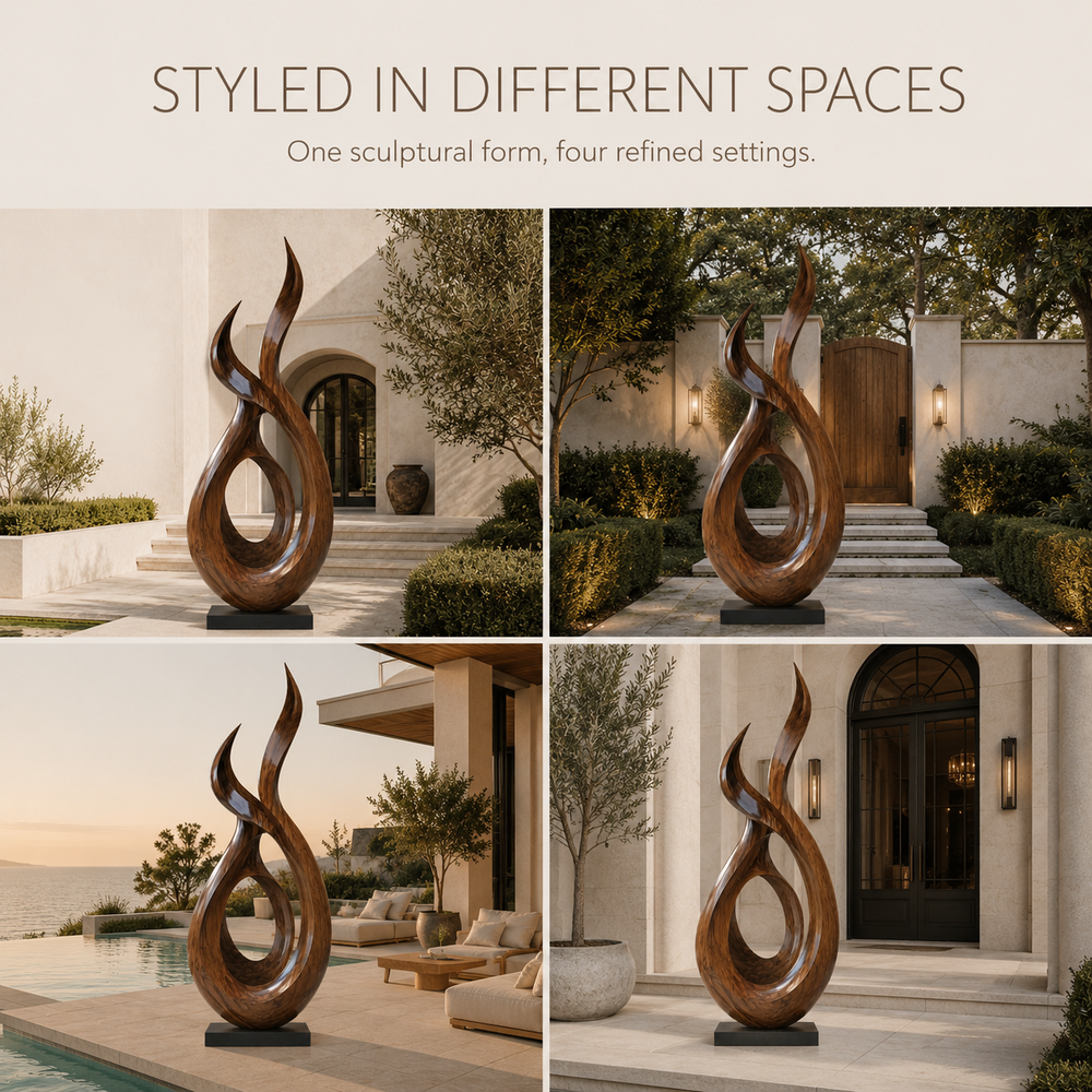 Rustic Arden Abstract Wood Sculpture - Design 064 - product image 10