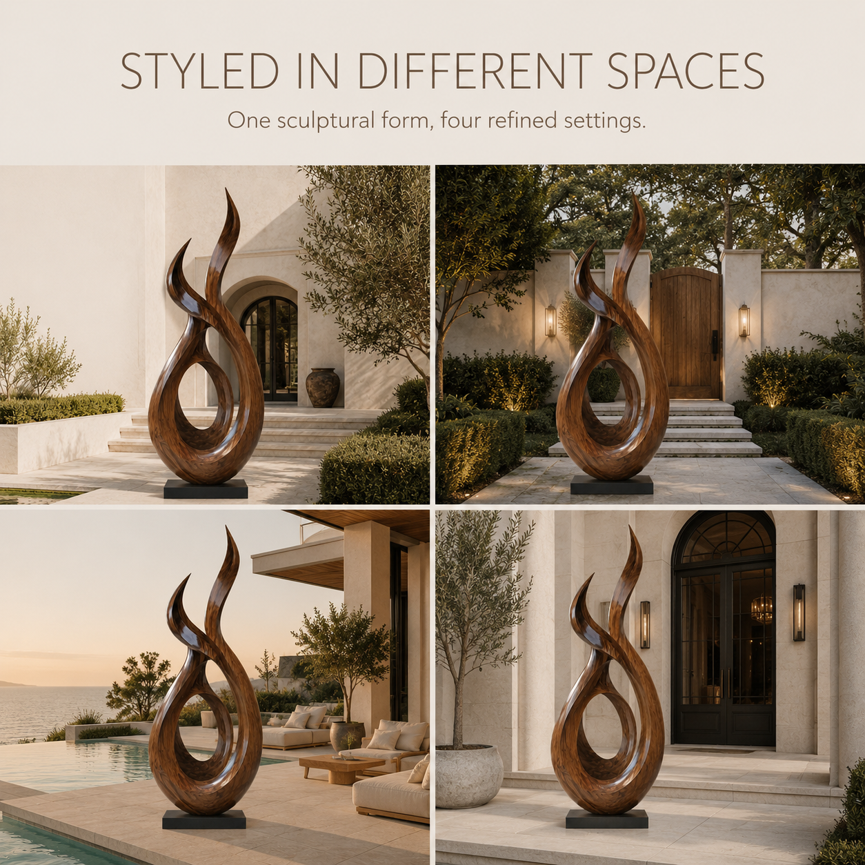 Rustic Arden Abstract Wood Sculpture - Design 064 - product image 10