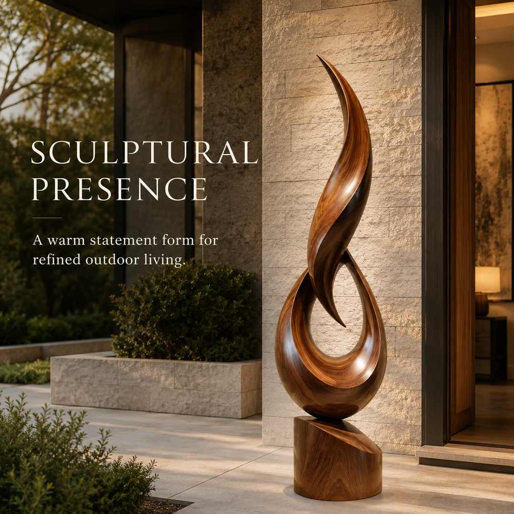 Rustic Soren Carved Abstract Sculpture - Design 067 - product image 02