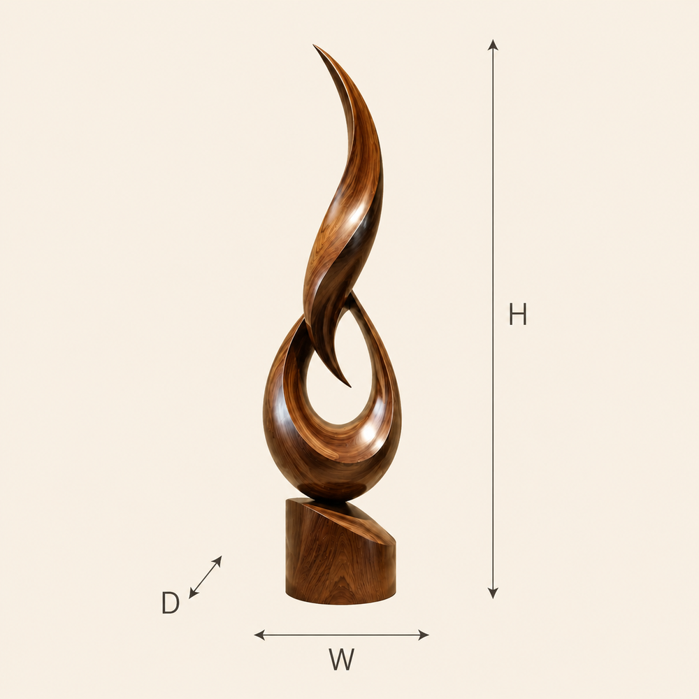 Rustic Soren Carved Abstract Sculpture - Design 067 - product image 04