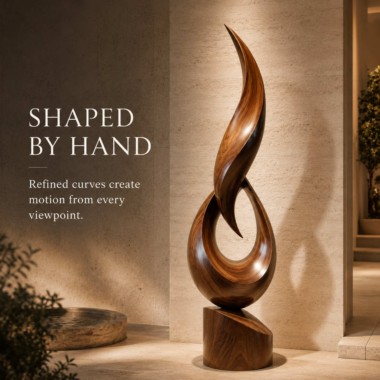 Rustic Soren Carved Abstract Sculpture - Design 067 - product image 06