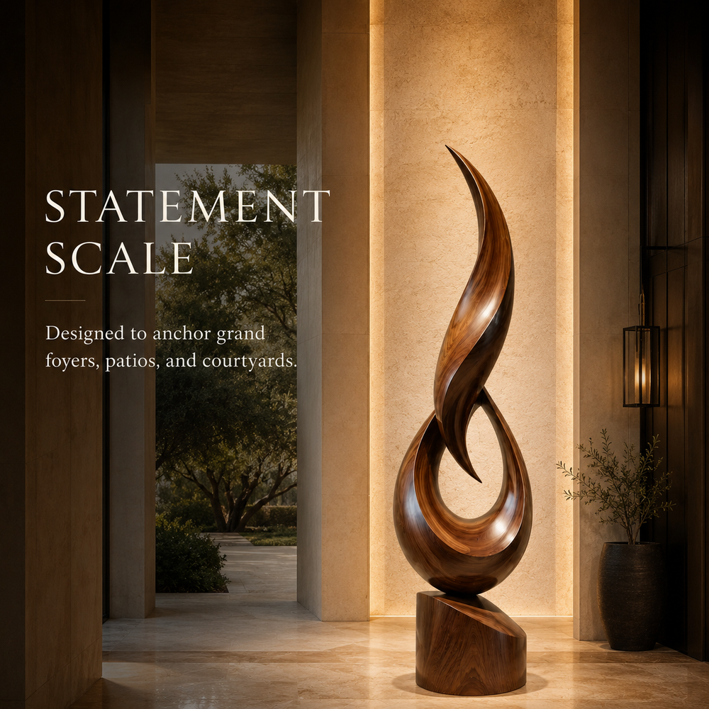 Rustic Soren Carved Abstract Sculpture - Design 067 - product image 09