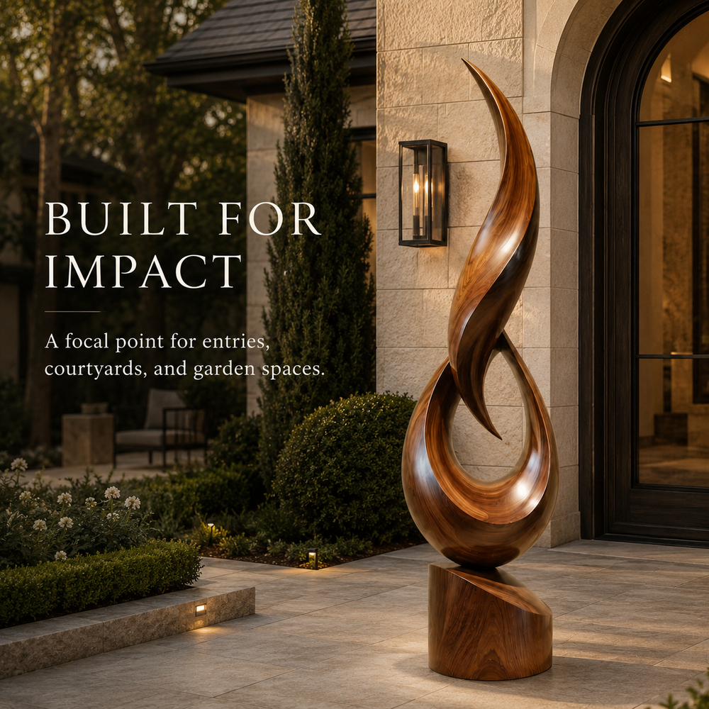 Rustic Soren Carved Abstract Sculpture - Design 067 - product image 10