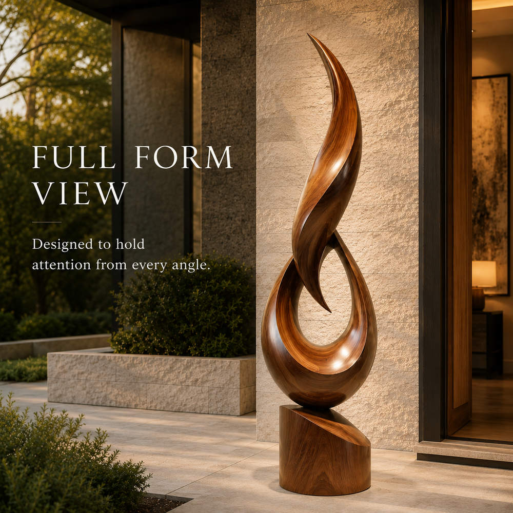 Rustic Soren Carved Abstract Sculpture - Design 067 - product image 11