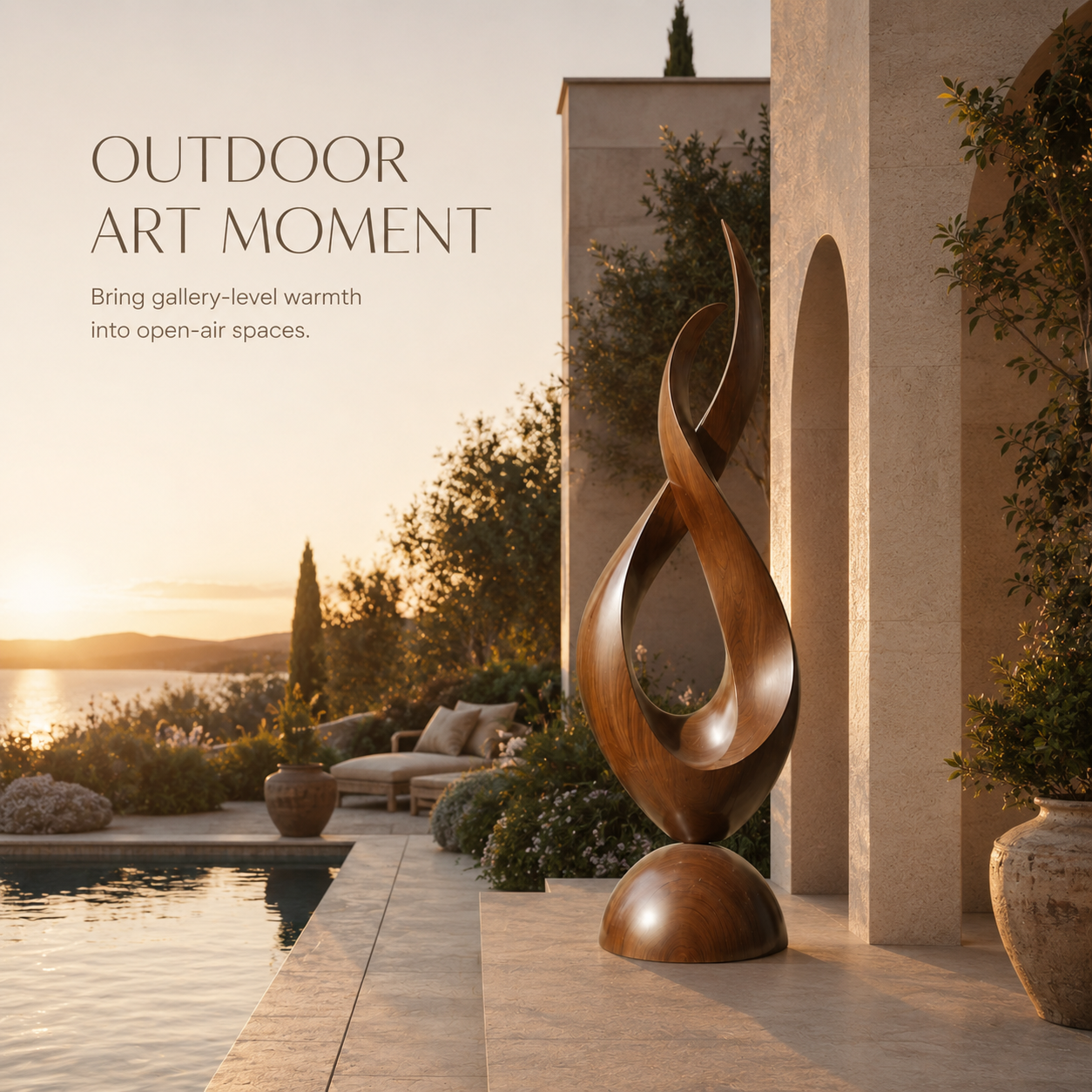 Rustic Elara Organic Form Sculpture - Design 068 - product image 07