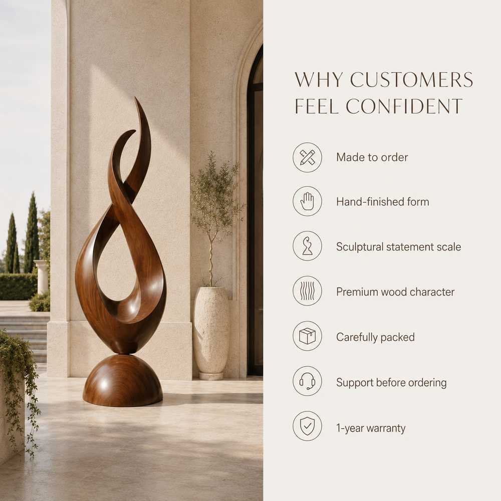 Rustic Elara Organic Form Sculpture - Design 068 - product image 09