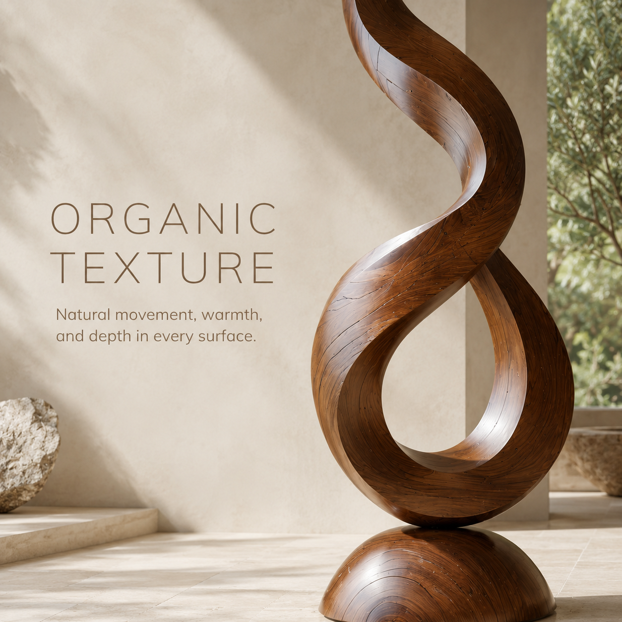 Rustic Veyra Modern Wood Sculpture - Design 069 - product image 05