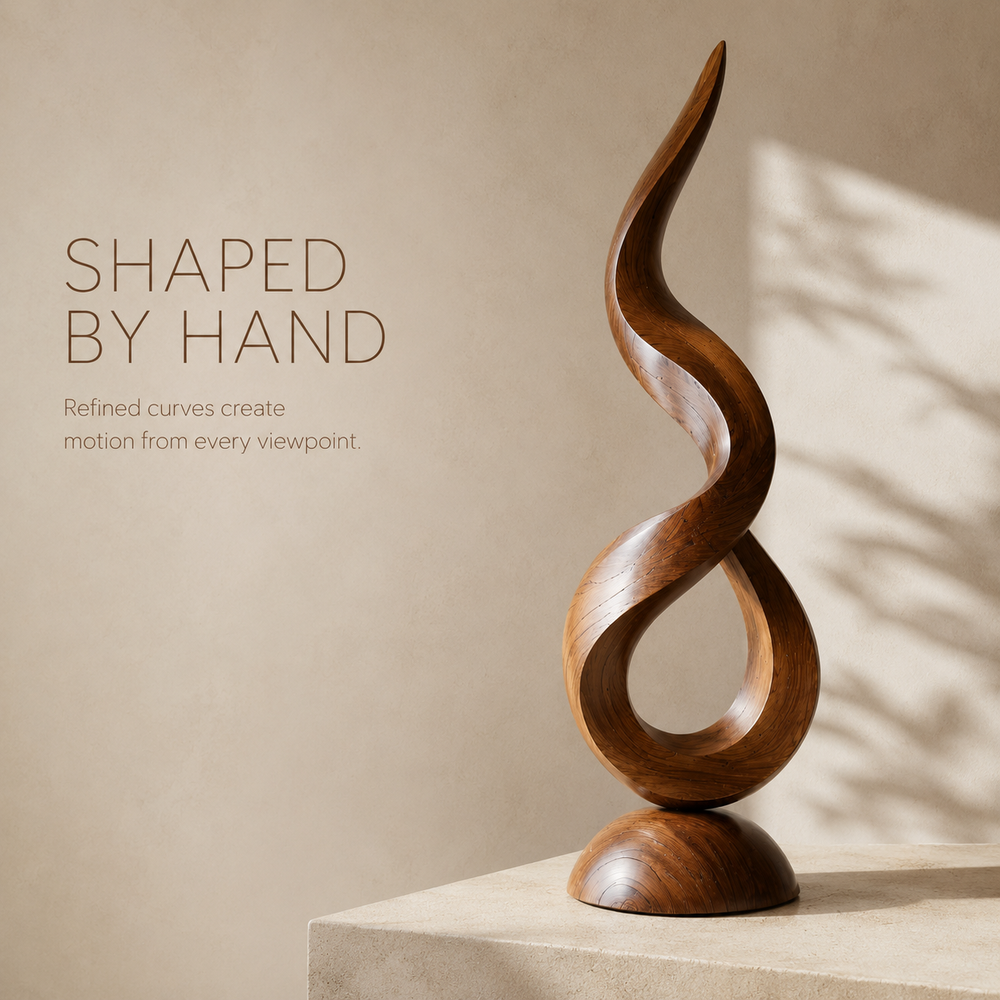Rustic Veyra Modern Wood Sculpture - Design 069 - product image 06