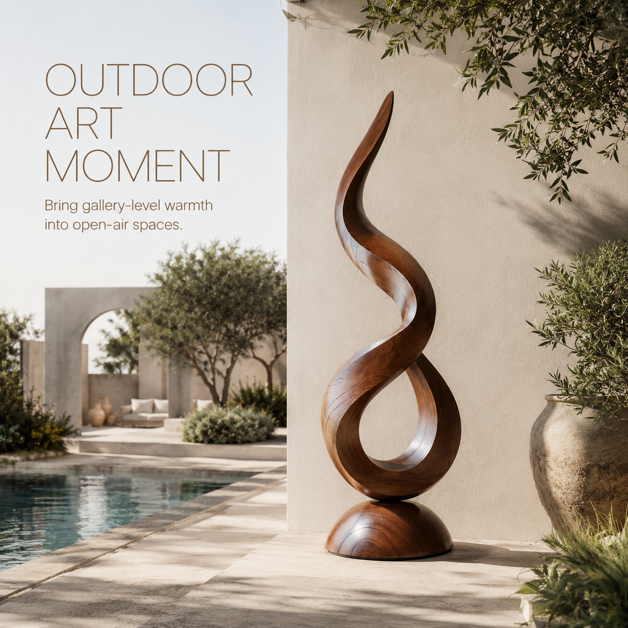 Rustic Veyra Modern Wood Sculpture - Design 069 - product image 07