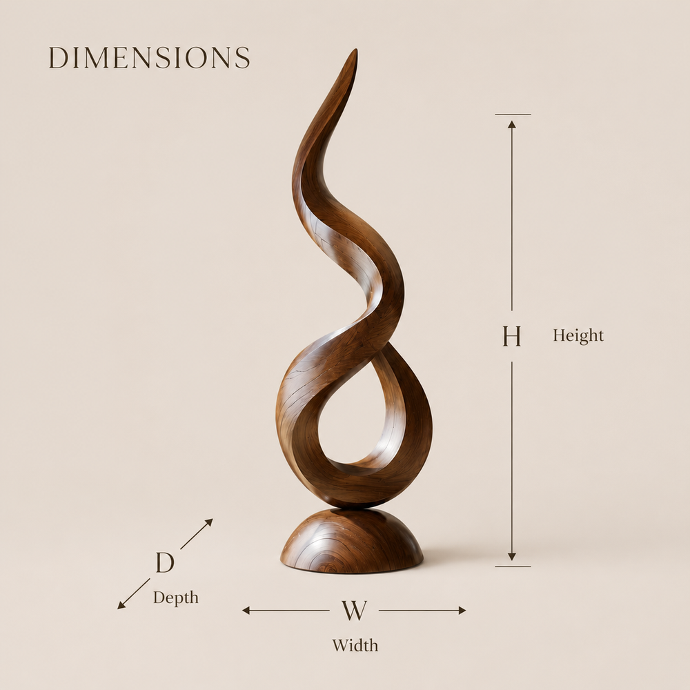 Rustic Veyra Modern Wood Sculpture - Design 069 - product image 08