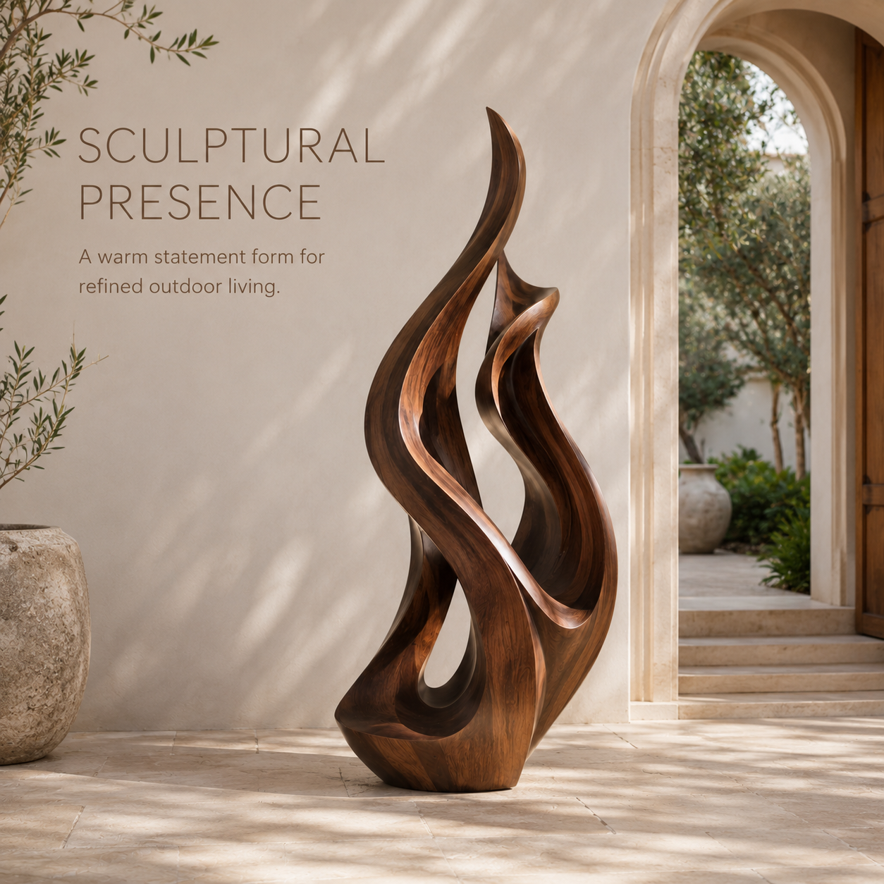 Rustic Liora Warm Abstract Sculpture - Design 071 - product image 02