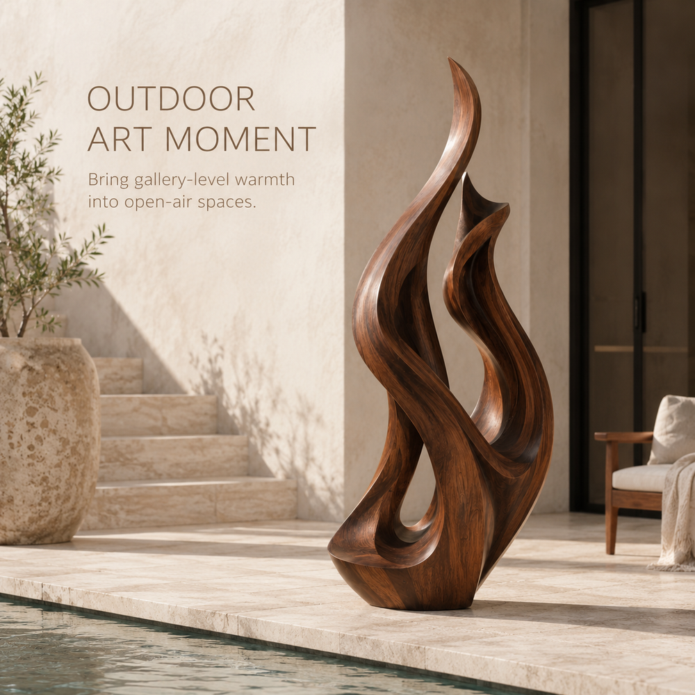 Rustic Liora Warm Abstract Sculpture - Design 071 - product image 07