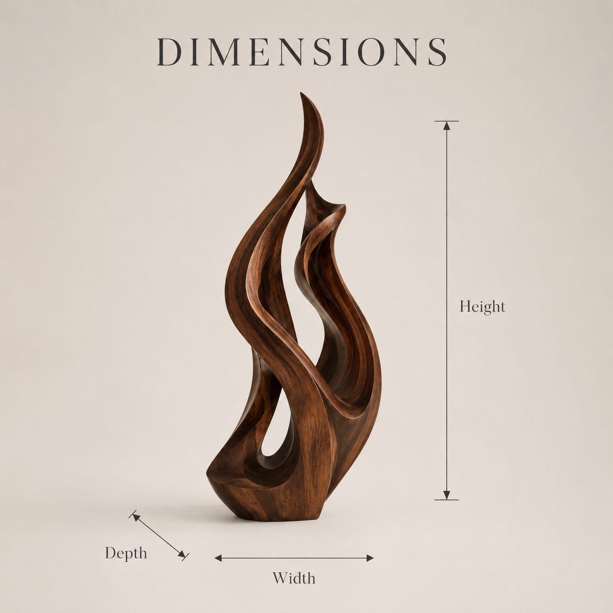 Rustic Liora Warm Abstract Sculpture - Design 071 - product image 08