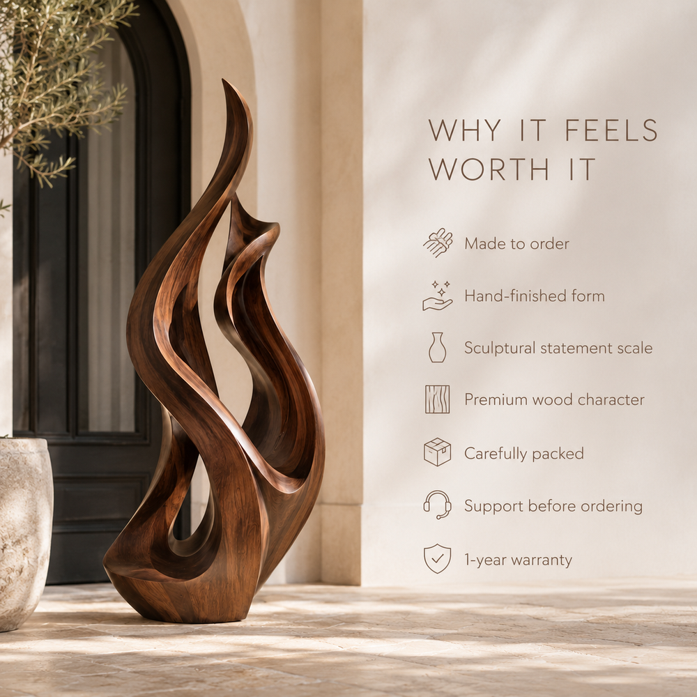 Rustic Liora Warm Abstract Sculpture - Design 071 - product image 09