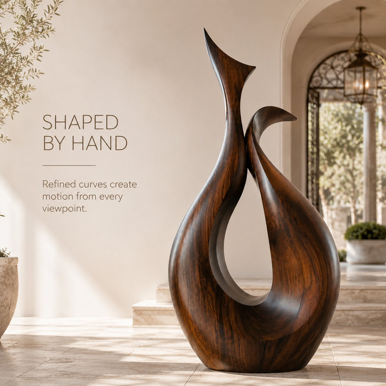 Rustic Rowan Hollow Form Sculpture - Design 072 - product image 04