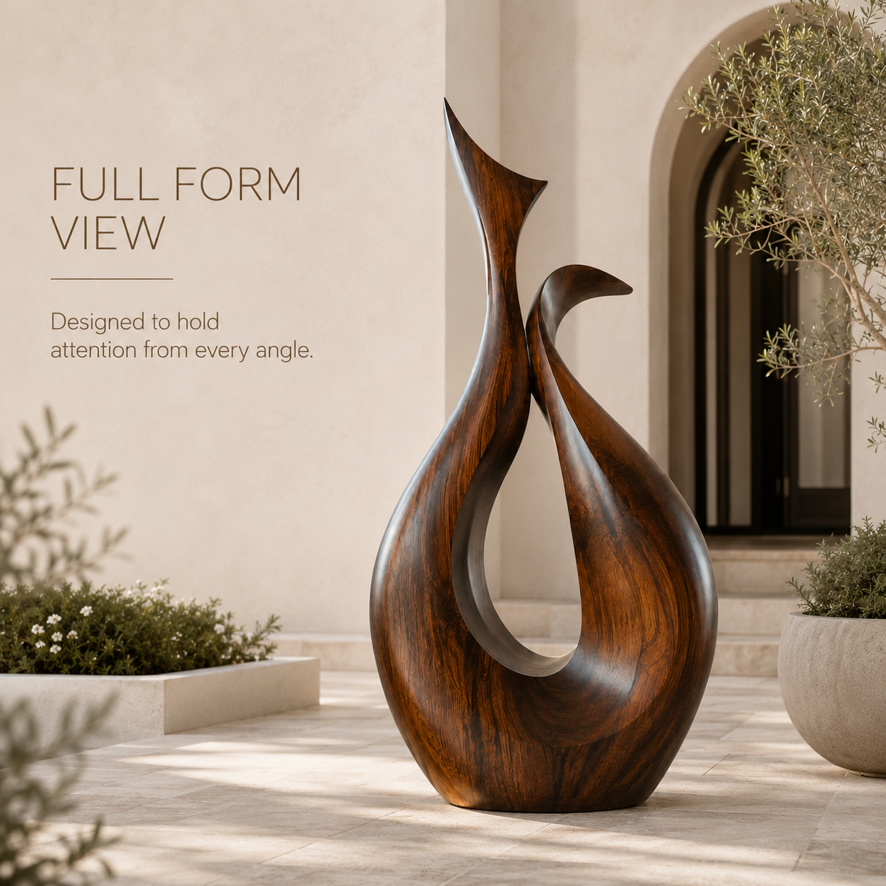 Rustic Rowan Hollow Form Sculpture - Design 072 - product image 07