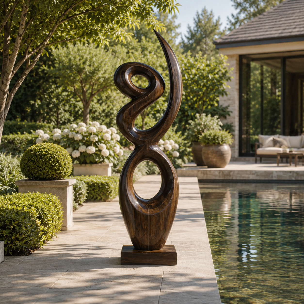 Rustic Arden Abstract Wood Sculpture - Design 074 - main view