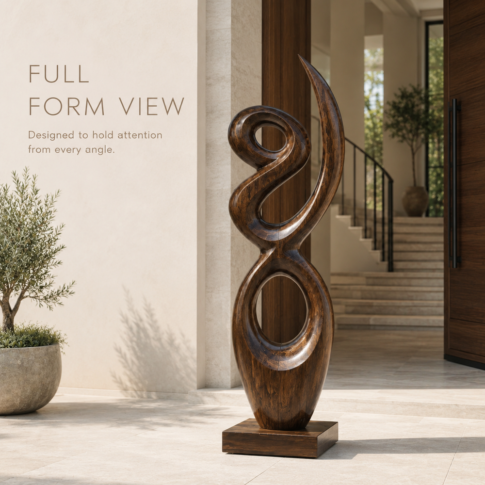 Rustic Arden Abstract Wood Sculpture - Design 074 - product image 03