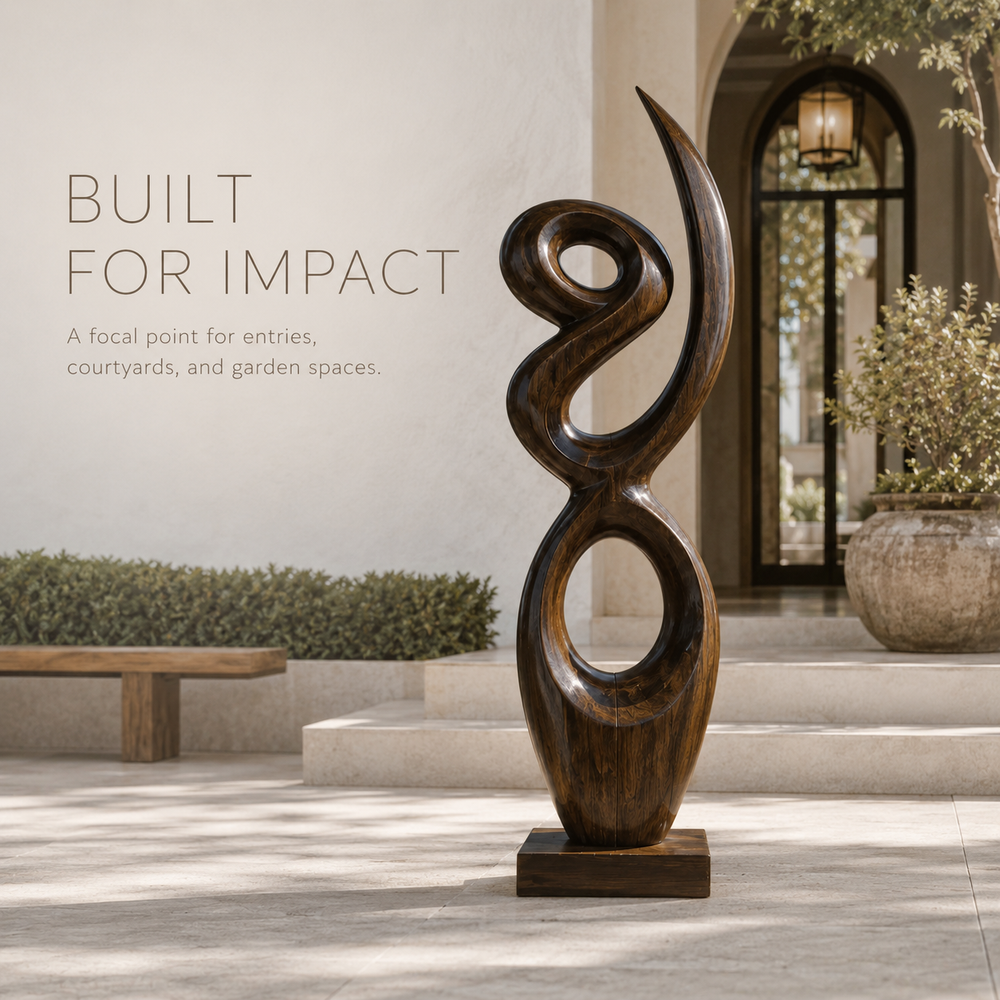 Rustic Arden Abstract Wood Sculpture - Design 074 - product image 04