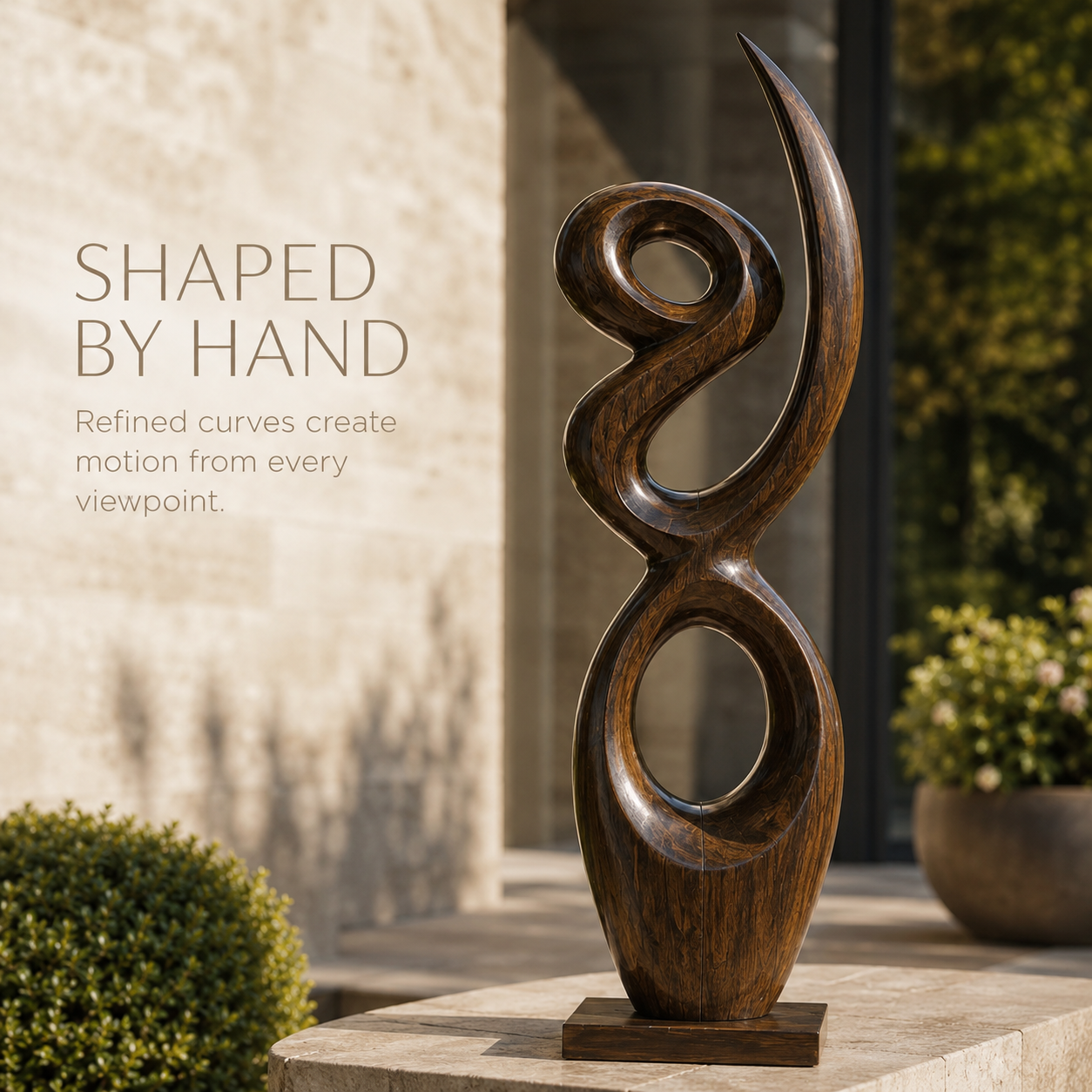 Rustic Arden Abstract Wood Sculpture - Design 074 - product image 06