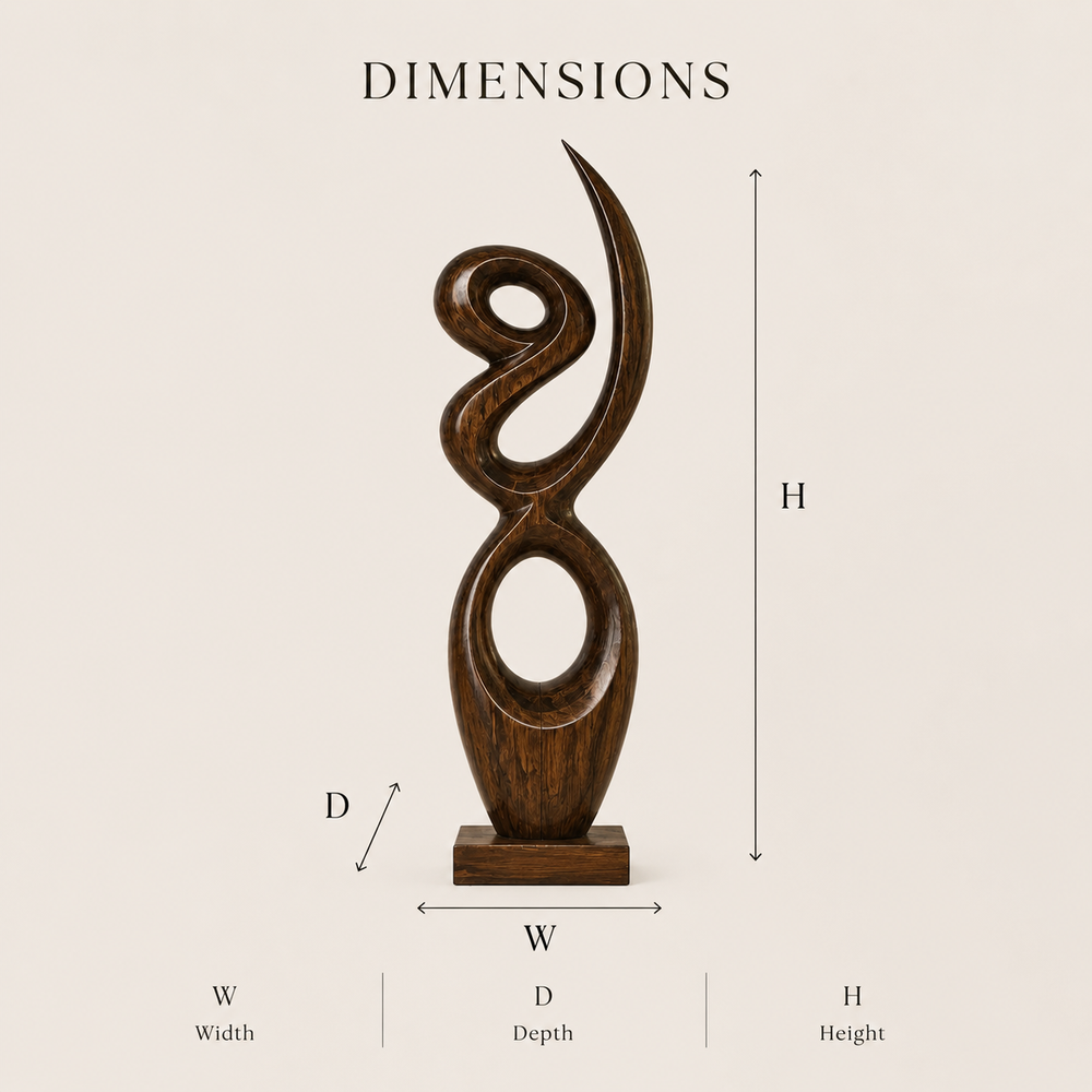 Rustic Arden Abstract Wood Sculpture - Design 074 - product image 08