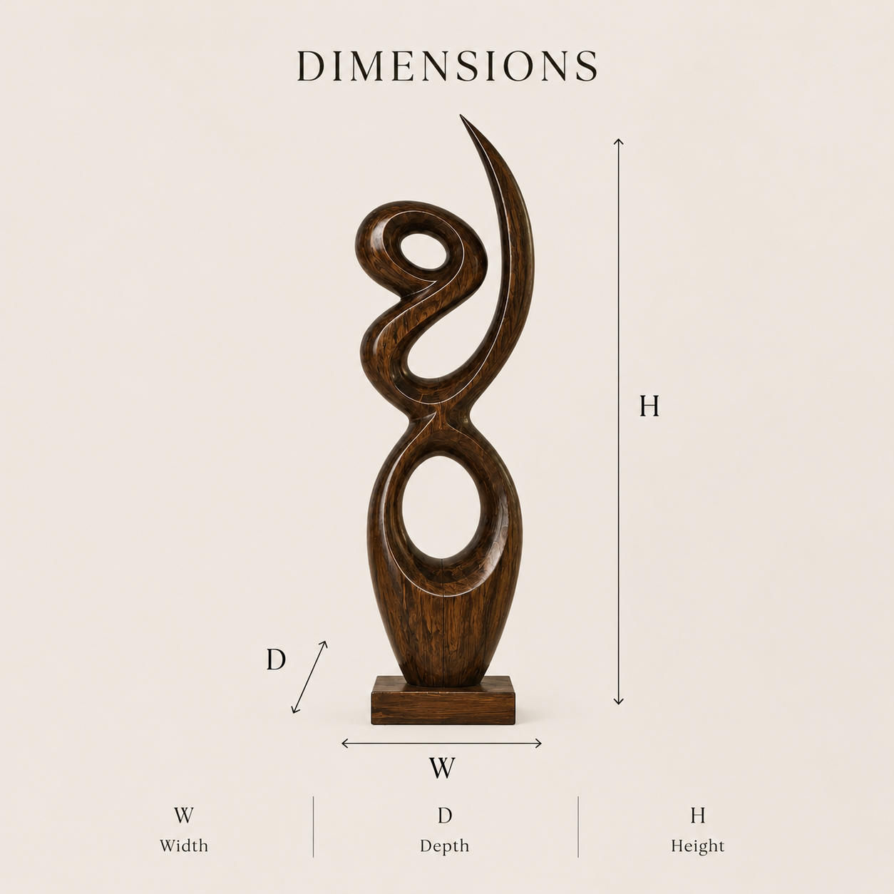 Rustic Arden Abstract Wood Sculpture - Design 074 - product image 08