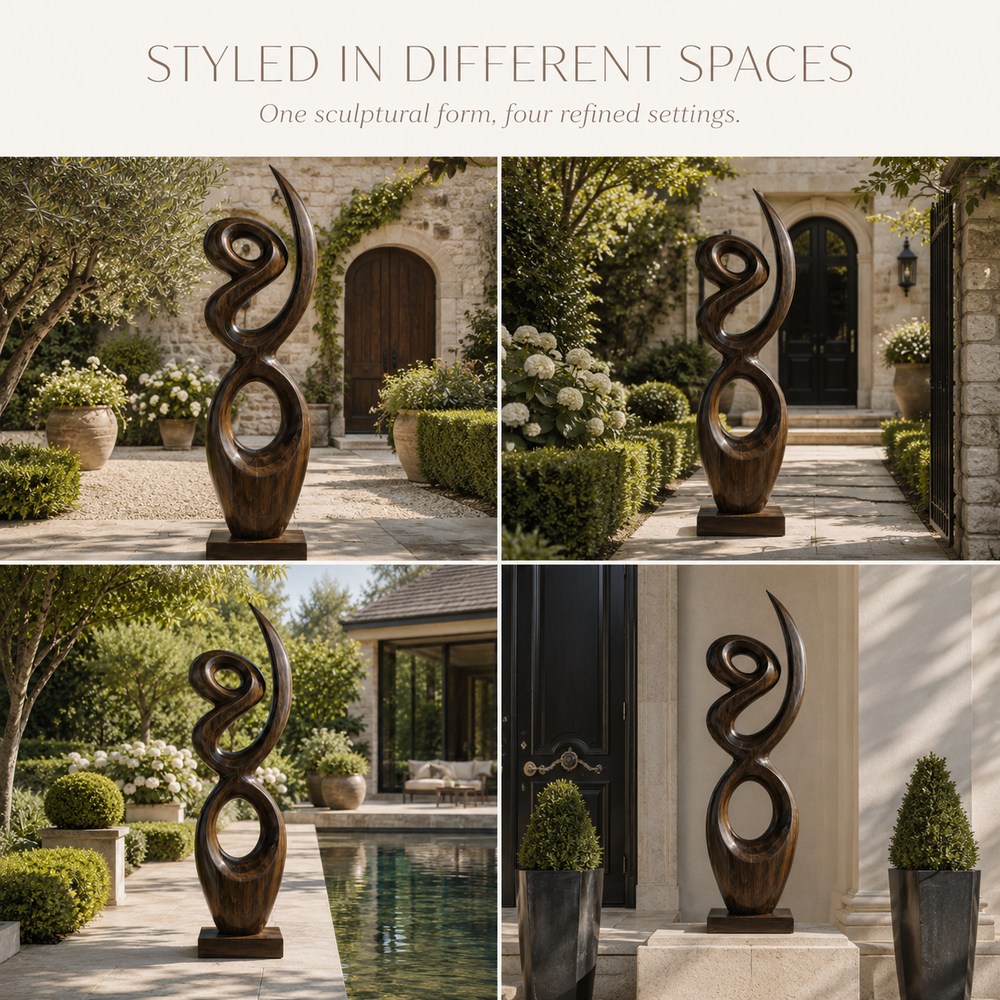 Rustic Arden Abstract Wood Sculpture - Design 074 - product image 10