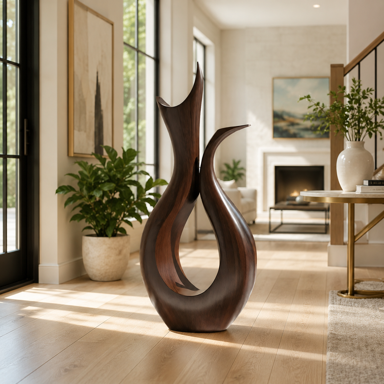 Rustic Mira Organic Table Sculpture - Design 075 - main view