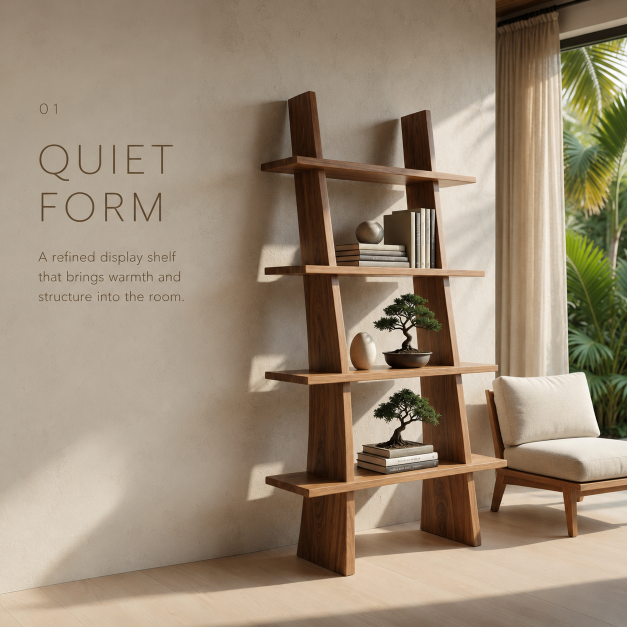 Vesper Soft Curve Bookcase Bookshelf - product detail 1