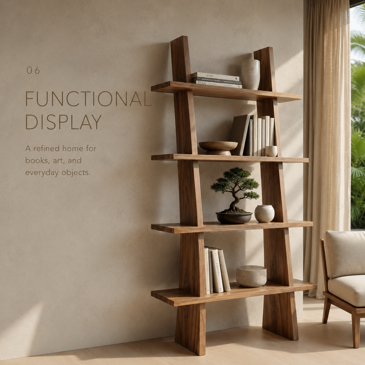 Vesper Soft Curve Bookcase Bookshelf - product detail 7