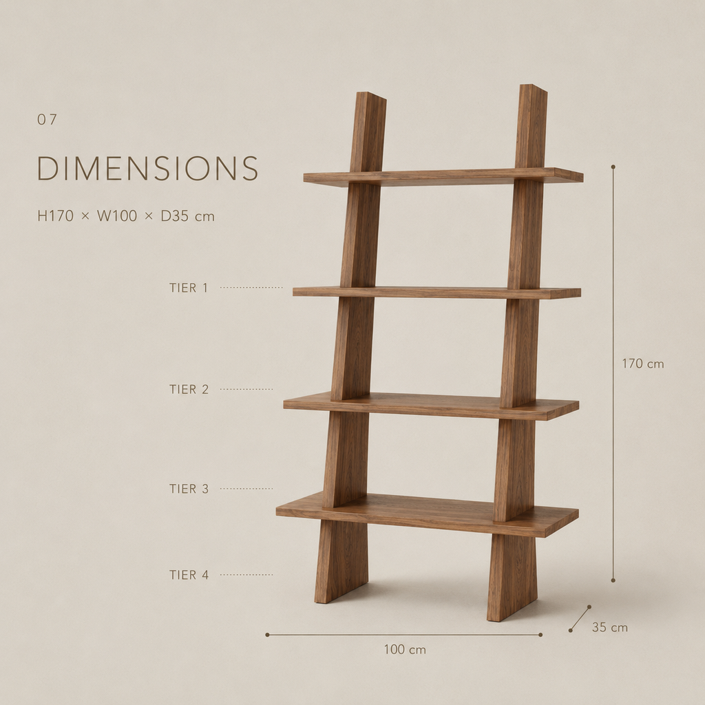 Vesper Soft Curve Bookcase Bookshelf - product detail 8