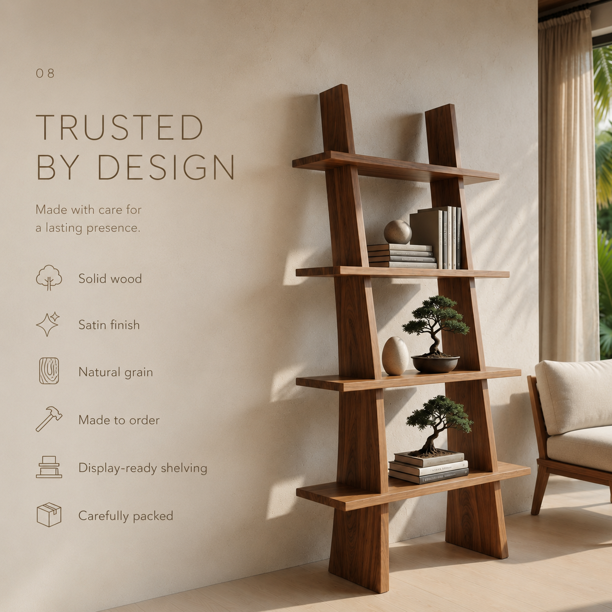 Vesper Soft Curve Bookcase Bookshelf - product detail 9