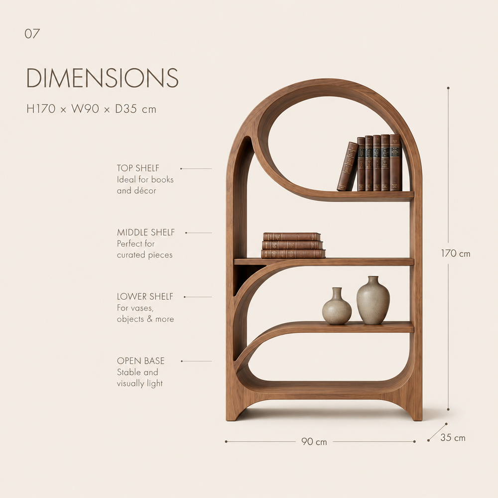 Liora Flow Display Bookshelf - product detail 6