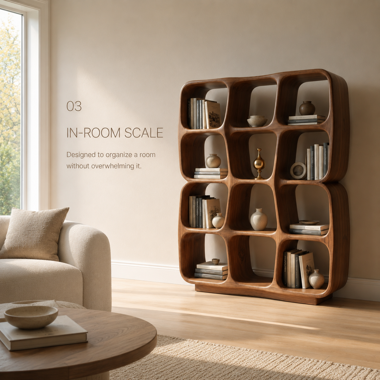 Orin Sculpted Bookcase Bookshelf - product detail 4