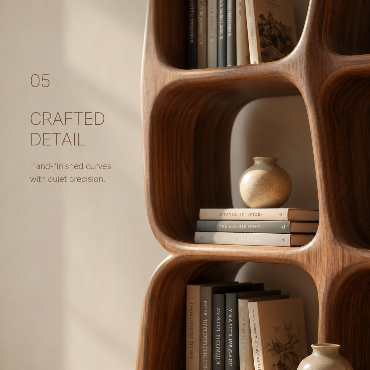 Orin Sculpted Bookcase Bookshelf - product detail 6