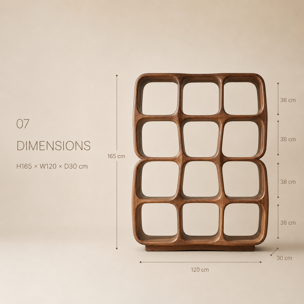 Orin Sculpted Bookcase Bookshelf - product detail 8